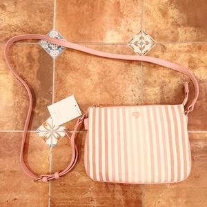 Nwt Lauren Conrad crossbody in pink ombre stripes